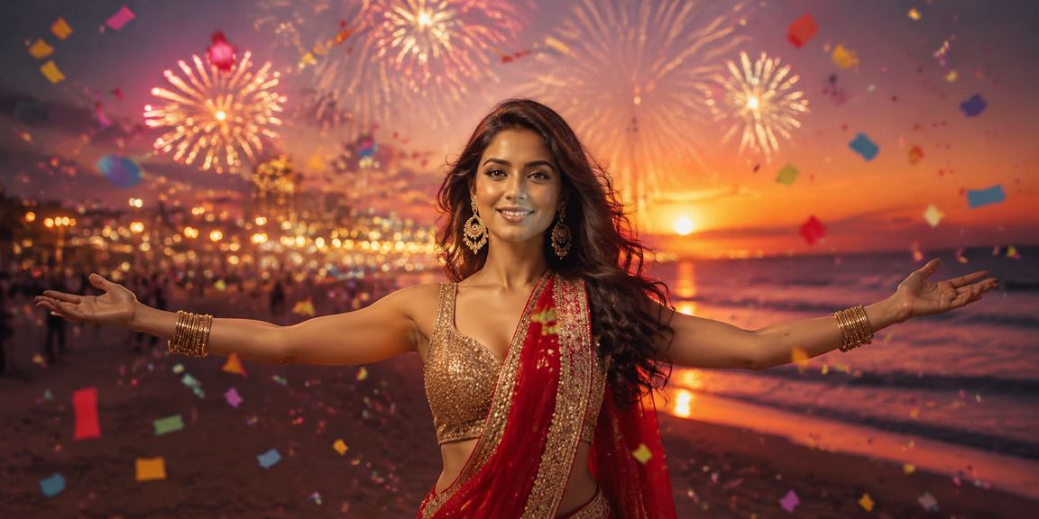 Celebratory festive night market in Chennai